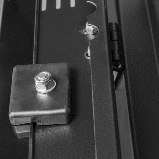 19'' staande rackkast 42U 600x1000x1980mm MobiRack van RackMatic Deur in zwart en gehard glas