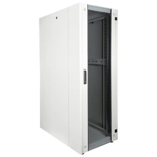 Rackkast 19'' staand 42U 600x1000x1980mm MobiRack van RackMatic Deur wit en gehard glas