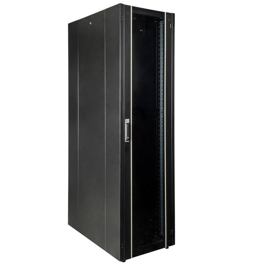 Armadio rack 19'' da terra 47U 600x1000x2202mm MobiRack di RackMatic Anta nera e vetro temperato