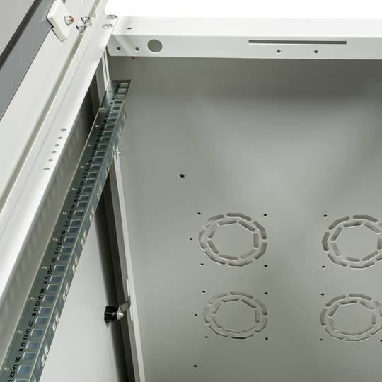 Szafa rack 19'' stojąca 47U 600x1000x2202mm MobiRack by RackMatic Białe i drzwi ze szkła hartowanego