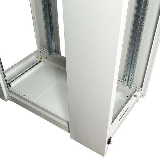 Szafa rack 19'' stojąca 47U 600x1000x2202mm MobiRack by RackMatic Białe i drzwi ze szkła hartowanego