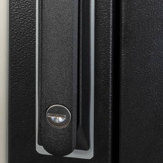 Rackschrank 19'' stehend 42U 600x1200x1980mm MobiRack von RackMatic Schwarze und gehärtete Glastür