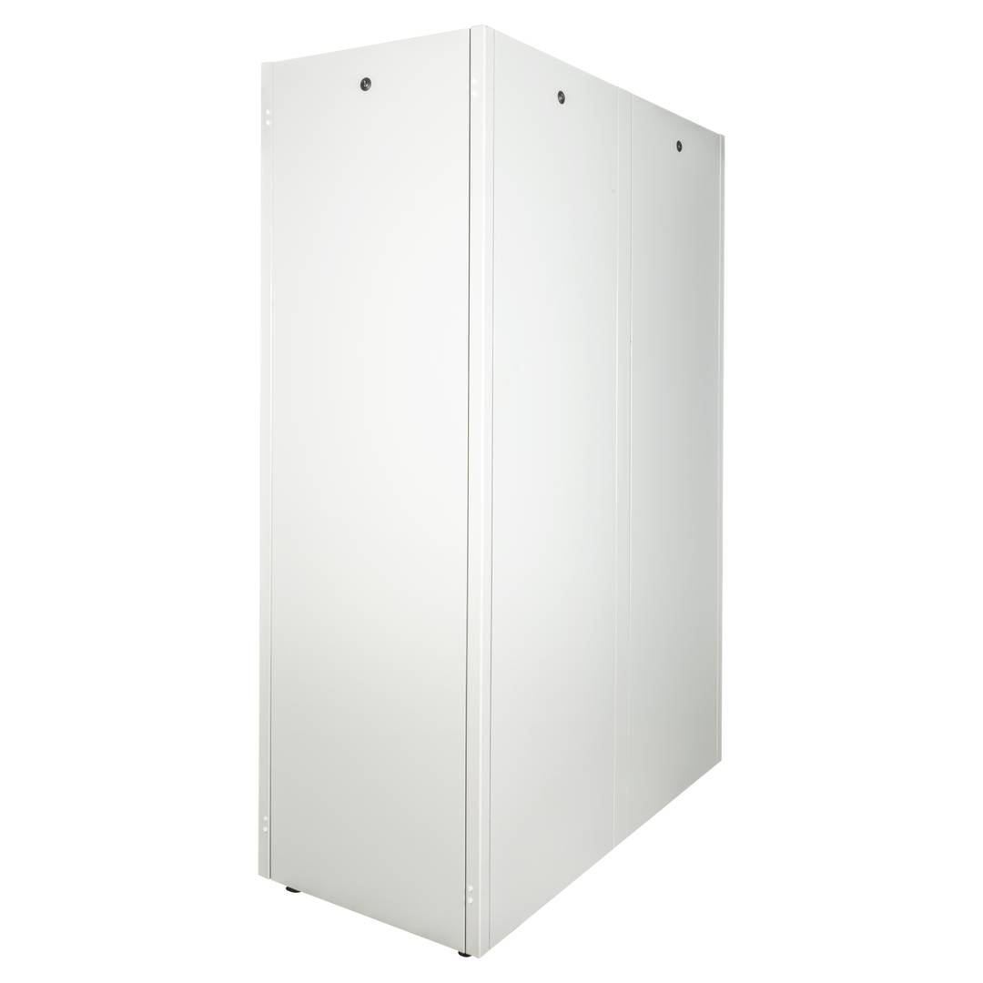 Armoire rack 19'' debout 42U 600x1200x1980mm MobiRack par RackMatic Blanc et porte verre trempé