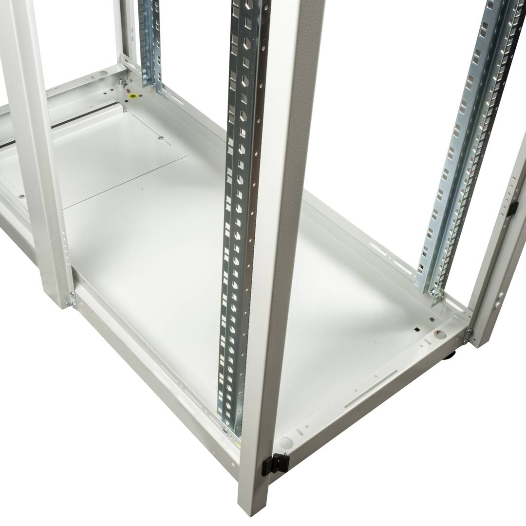 Armoire rack 19'' debout 42U 600x1200x1980mm MobiRack par RackMatic Blanc et porte verre trempé