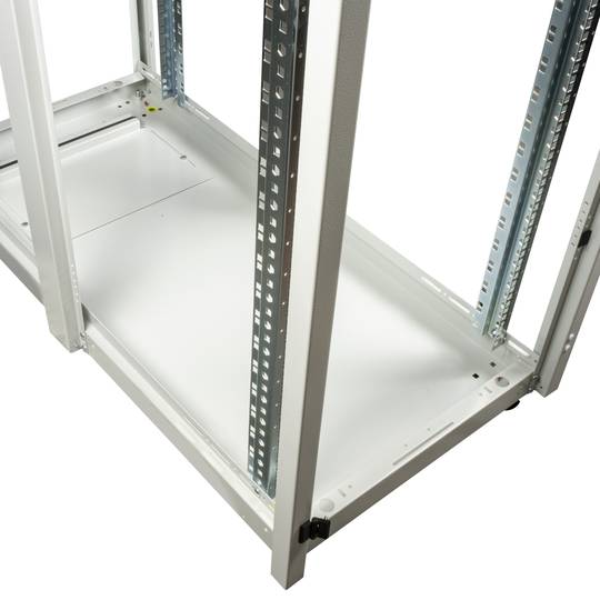 Armoire rack 19'' debout 42U 600x1200x1980mm MobiRack par RackMatic Blanc et porte verre trempé