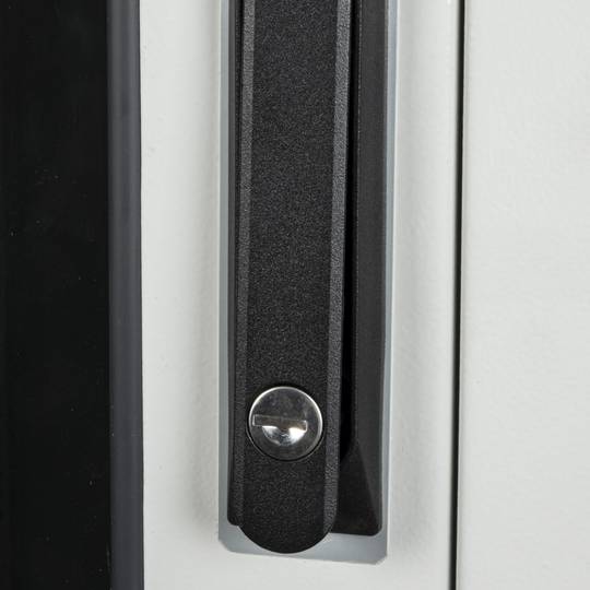 Armoire rack 19'' debout 42U 600x1200x1980mm MobiRack par RackMatic Blanc et porte verre trempé