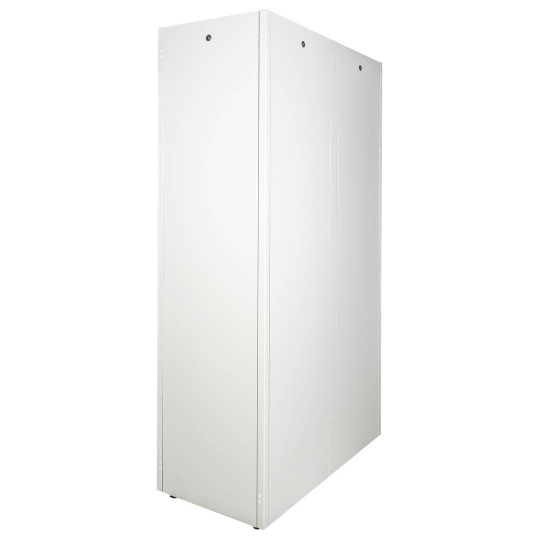 19'' Stand-Rack-Schrank 47 HE 600 x 1200 x 2202 mm MobiRack von RackMatic Weiße Tür aus gehärtetem Glas