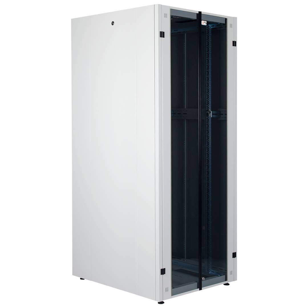 Armadio rack 19'' da terra 42U 800x1000x1980mm MobiRack di RackMatic Porta bianca e vetro temperato