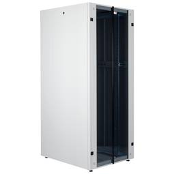 Armário rack 19'' pé 42U 800x1000x1980mm MobiRack by RackMatic Porta branca e vidro temperado