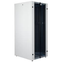 Armário rack 19'' pé 47U 800x1000x2202mm MobiRack by RackMatic Porta branca e vidro temperado