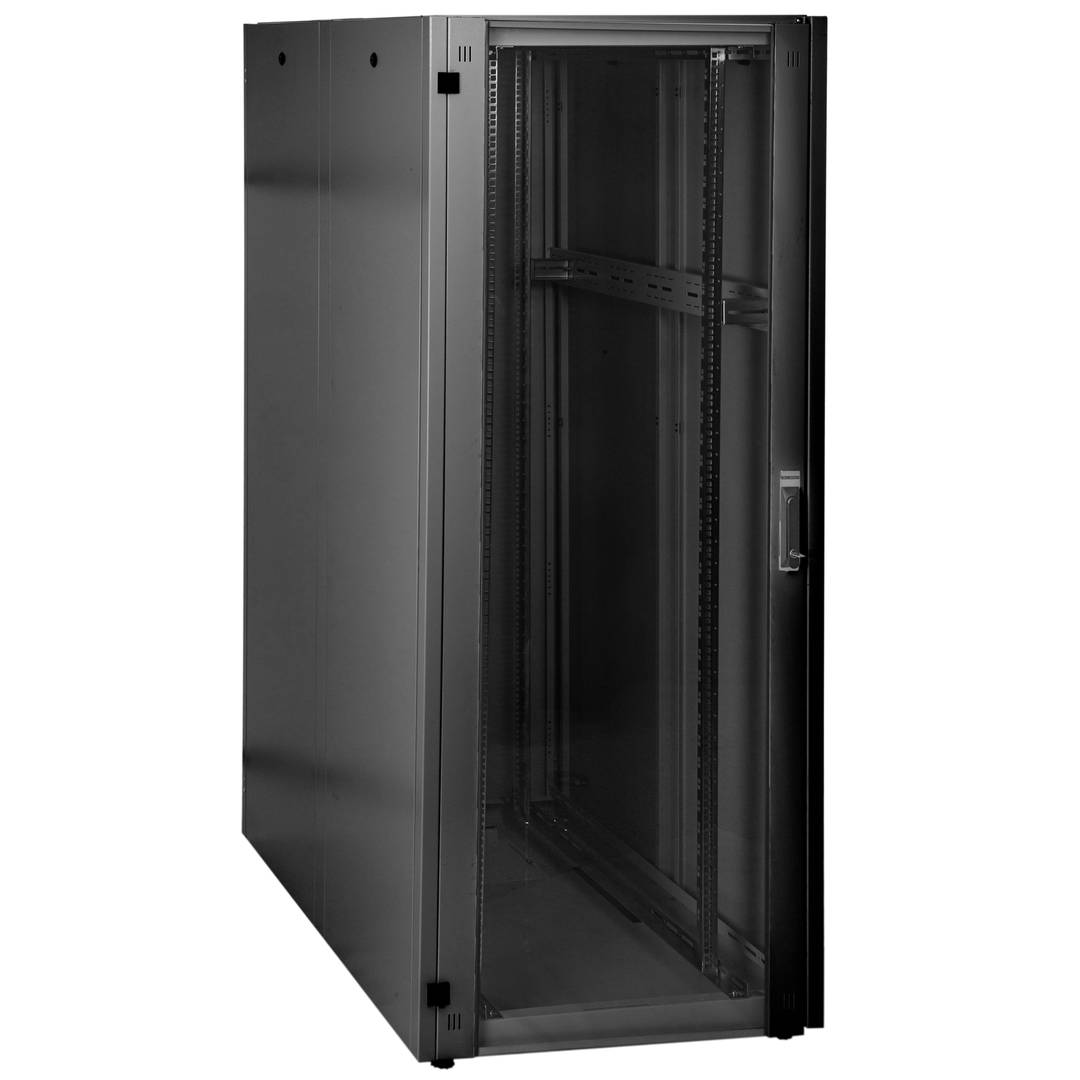 Armadio rack 19'' da terra 42U 800x1200x1980mm MobiRack di RackMatic Porta nera e in vetro temperato