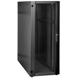19'' standing rack cabinet 42U 800x1200x1980mm MobiRack by RackMatic Black and tempered glass door