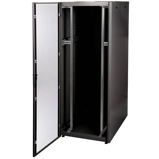 Armadio rack 19'' da terra 42U 800x1200x1980mm MobiRack di RackMatic Porta nera e in vetro temperato
