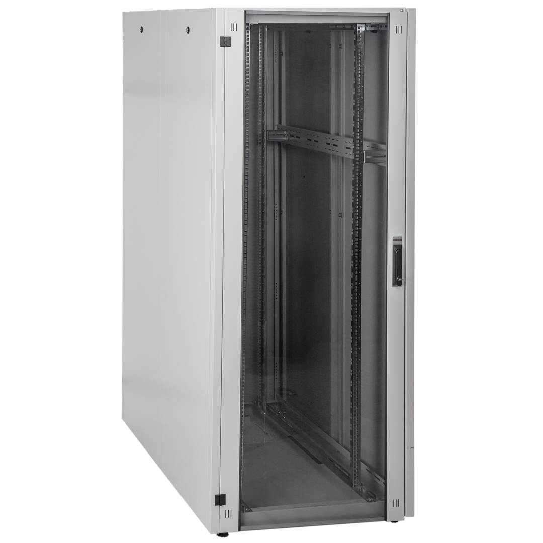 Armadio rack 19'' da terra 42U 800x1200x1980mm MobiRack di RackMatic Porta bianca e vetro temperato