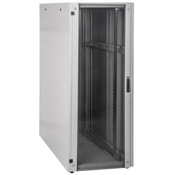 Rack cabinet 19'' standing 42U 800x1200x1980mm MobiRack by RackMatic White and tempered glass door
