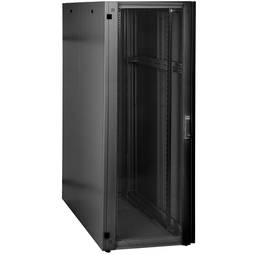 19'' standing rack cabinet 47U 800x1200x2202mm MobiRack by RackMatic Black and tempered glass door
