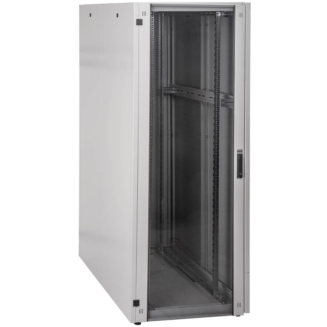 Rackkast 19'' staand 47U 800x1200x2202mm MobiRack van RackMatic Deur wit en gehard glas