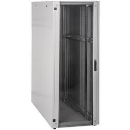 Rack cabinet 19'' standing 47U 800x1200x2202mm MobiRack by RackMatic White and tempered glass door