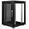 Armário rack 19'' pé 16U 600x600x825mm MobiRack by RackMatic Preto e porta metálica perfurada