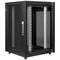 Armário rack 19'' pé 16U 600x600x825mm MobiRack by RackMatic Preto e porta metálica perfurada