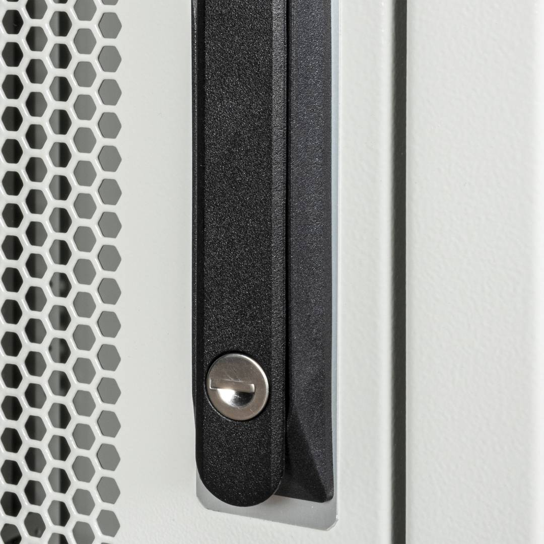 Armadio rack 19'' in piedi 16U 600x600x825mm MobiRack di RackMatic Bianco e porta in metallo forato