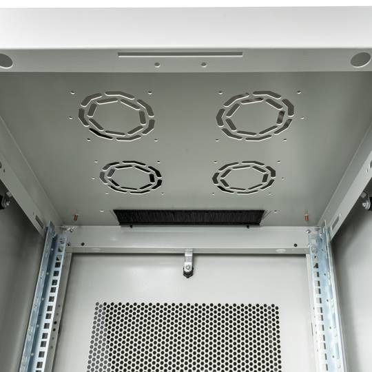 Armadio rack 19'' in piedi 16U 600x600x825mm MobiRack di RackMatic Bianco e porta in metallo forato