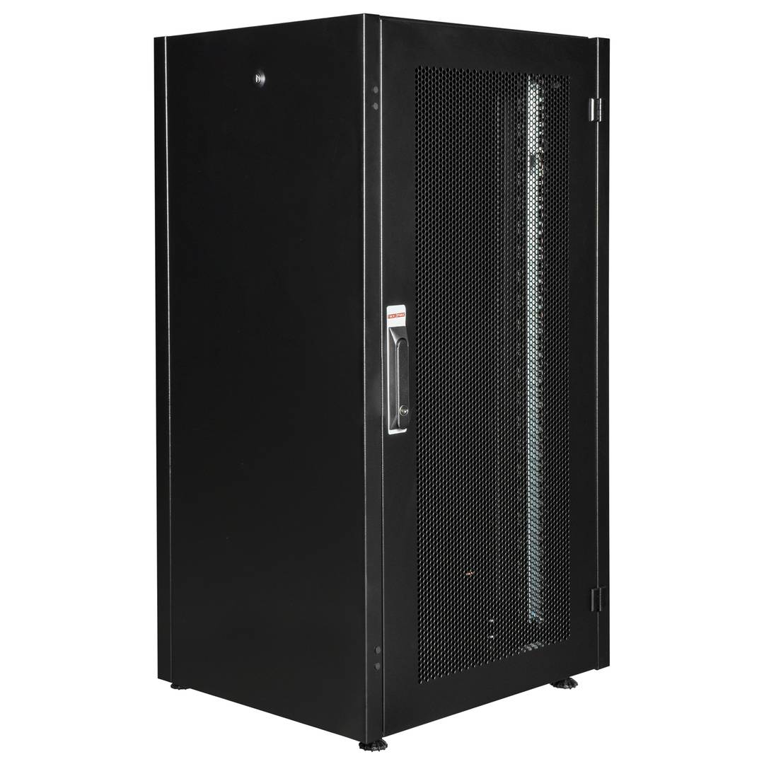 Armari rack 19'' de peu 22U 600x600x1081mm MobiRack de RackMatic Negre i porta de metall perforat