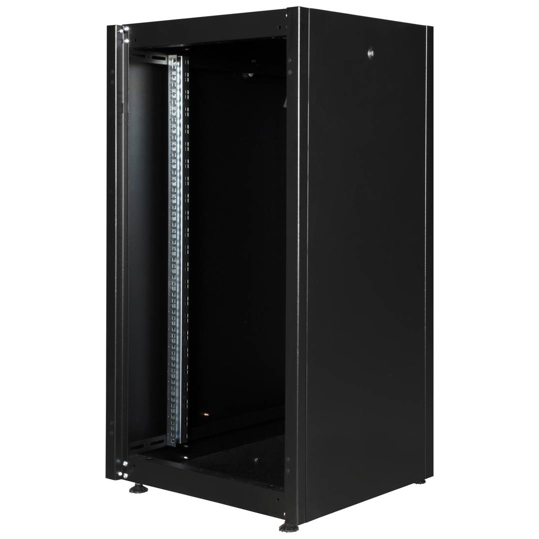 Armari rack 19'' de peu 22U 600x600x1081mm MobiRack de RackMatic Negre i porta de metall perforat