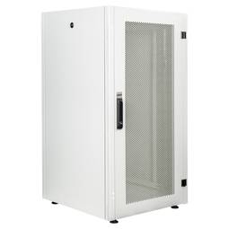 Armadio rack 19'' in piedi 22U 600x600x1081mm MobiRack di RackMatic Bianco e porta in metallo forato