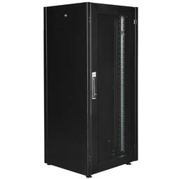 Rackschrank 19'' stehend 32U 600x600x1536mm MobiRack von RackMatic Schwarze und perforierte Metalltür