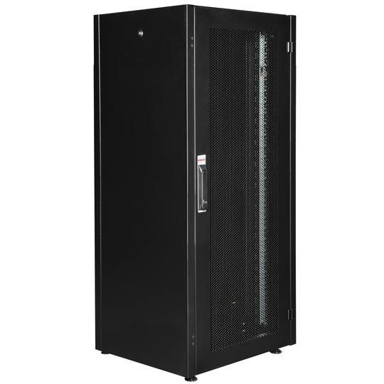 Armari rack 19'' de peu 32U 600x600x1536mm MobiRack de RackMatic Negre i porta de metall perforat
