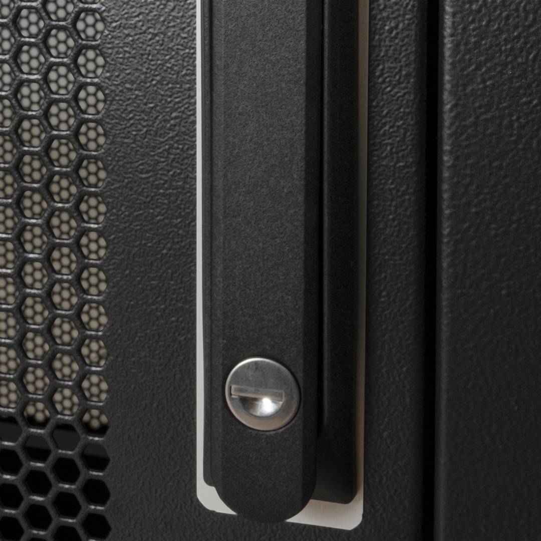 Armari rack 19'' de peu 32U 600x600x1536mm MobiRack de RackMatic Negre i porta de metall perforat