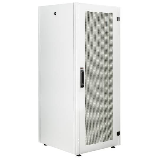 Armadio rack 19'' in piedi 32U 600x600x1536mm MobiRack di RackMatic Bianco e porta in metallo forato