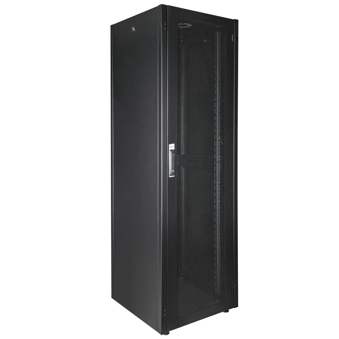 Armoire rack 19'' 42U 600x600x1980mm MobiRack par RackMatic Porte métal noire et perforée