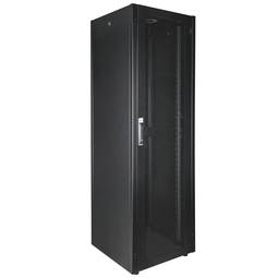 Armadio rack 19'' in piedi 42U 600x600x1980mm MobiRack di RackMatic Nero e porta in metallo perforato