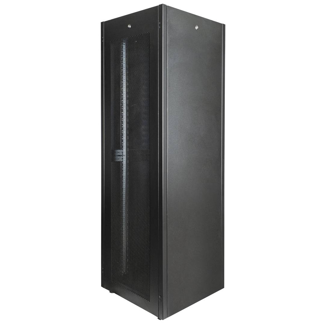 Armoire rack 19'' 42U 600x600x1980mm MobiRack par RackMatic Porte métal noire et perforée