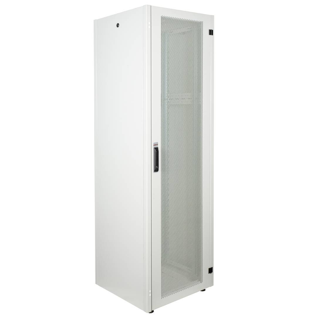 Rackkast 19'' staand 42U 600x600x1980mm MobiRack van RackMatic Witte en geperforeerde metalen deur