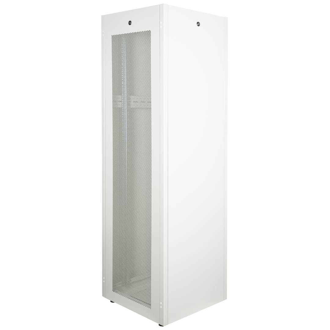 Rackkast 19'' staand 42U 600x600x1980mm MobiRack van RackMatic Witte en geperforeerde metalen deur