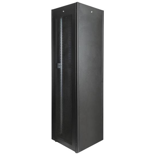 Armario rack Mobirack 19'' vertical 16U Anchura 600 Profundidad 600 Puerta  de cristal Negro