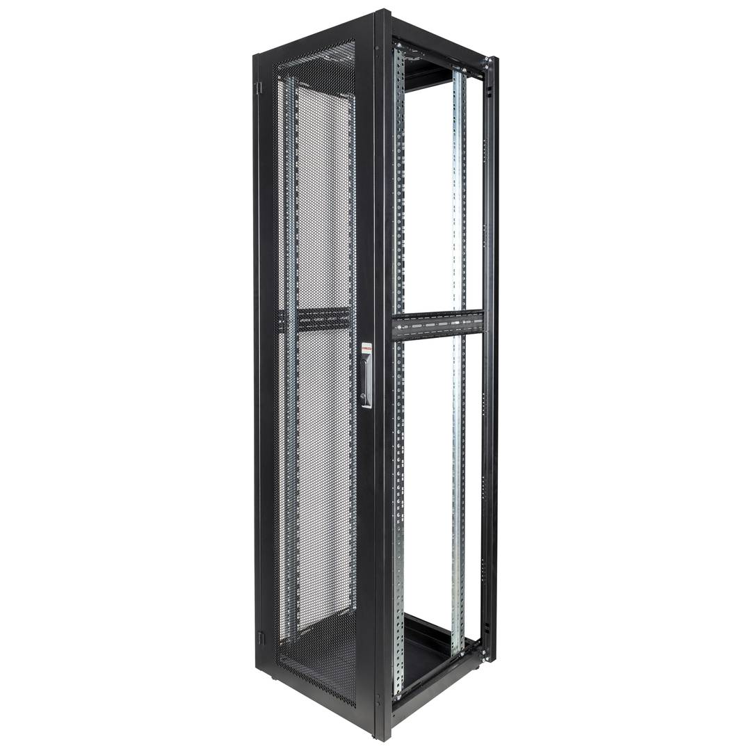 Armari rack 19'' de peu 47U 600x600x2202mm MobiRack de RackMatic Negre i porta de metall perforat