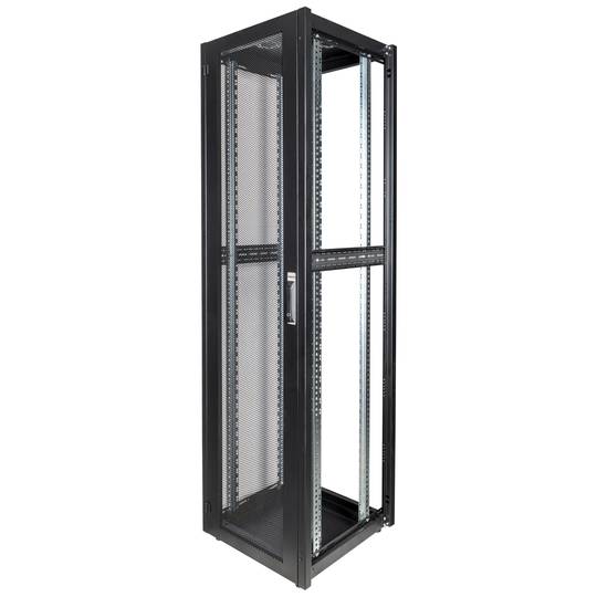 Armari rack 19'' de peu 47U 600x600x2202mm MobiRack de RackMatic Negre i porta de metall perforat
