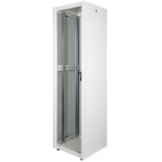 Armário rack 19'' 47U 600x600x2202mm MobiRack by RackMatic Branco e porta metálica perfurada