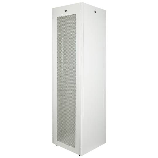 Armário rack 19'' 47U 600x600x2202mm MobiRack by RackMatic Branco e porta metálica perfurada
