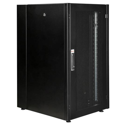 Rackkast 19'' staand 22U 600x800x1081mm MobiRack van RackMatic Zwarte en geperforeerde metalen deur
