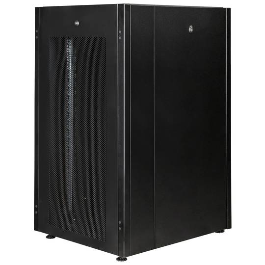 Rackkast 19'' staand 22U 600x800x1081mm MobiRack van RackMatic Zwarte en geperforeerde metalen deur