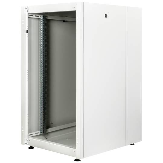 Armario rack 19'' de pie 22U 600x800x1081mm MobiRack de RackMatic Blanco y puerta de metal perforado