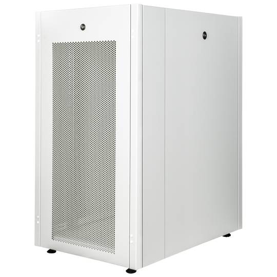 Armario rack 19'' de pie 22U 600x800x1081mm MobiRack de RackMatic Blanco y puerta de metal perforado