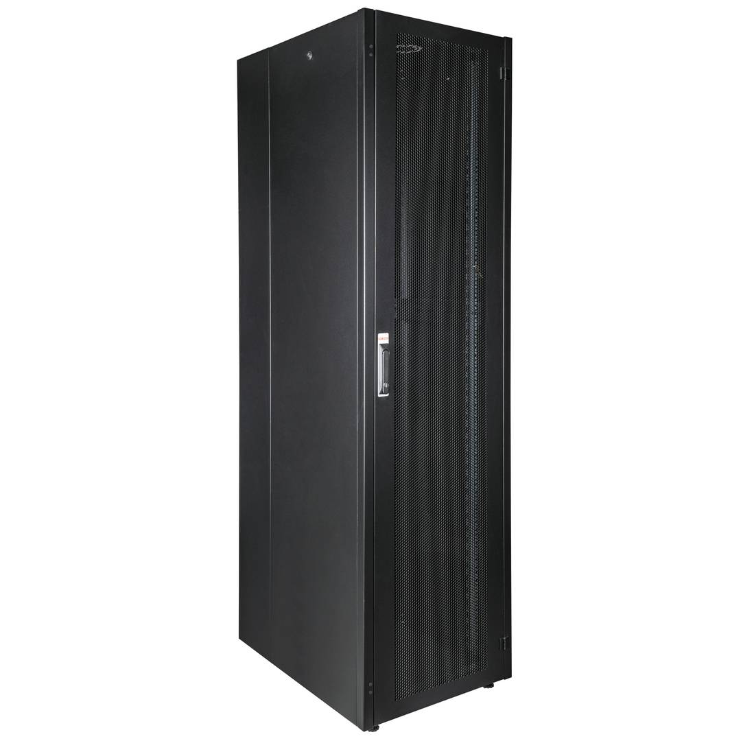 Armario rack 19'' de pie 47U 600x800x2202mm MobiRack de RackMatic Negro y puerta de metal perforado