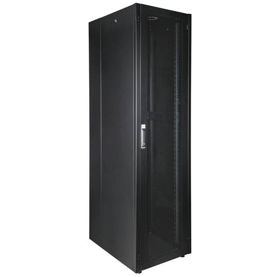 Armario rack 19'' de pie 47U 600x800x2202mm MobiRack de RackMatic Negro y puerta de metal perforado