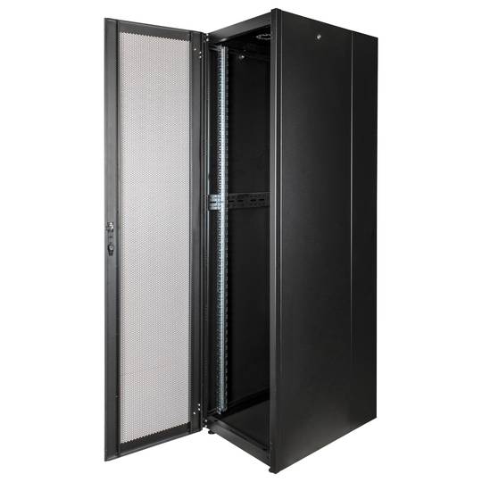 Armario rack 19'' de pie 47U 600x800x2202mm MobiRack de RackMatic Negro y puerta de metal perforado